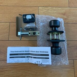 Oil Rubbed Bronze Passage (No Lock) Door Knobs Interior, (6 Pack) New In Box
